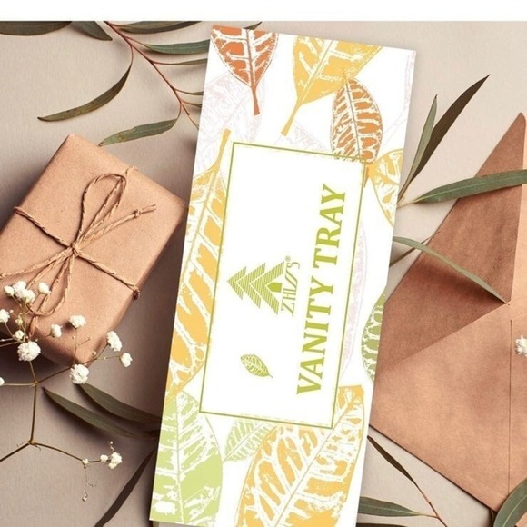 New Bathroom Vanity Tray Bamboo - for Counter Wood Small Decorative Tray, Dresse - Picture 2 of 10